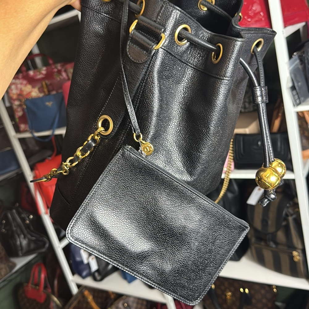 CHANEL - Triple Coco Mark Drawstring Shoulder Bag R1.220 - Picture 9 of 12